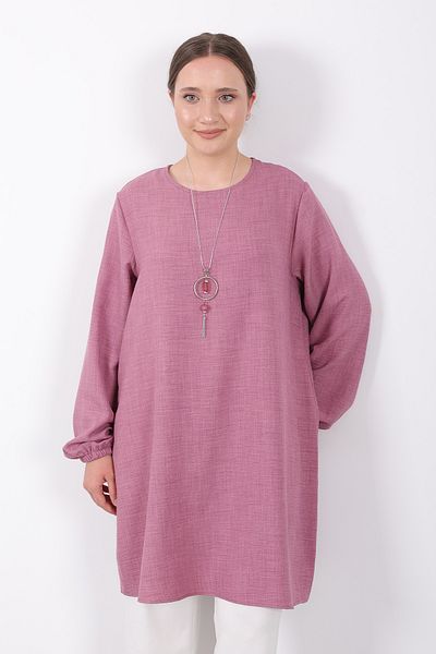 Linvey Gift Summer Women's Tunic Casual Slim Sofia Linen Necklace Tunic with Wide Size Options