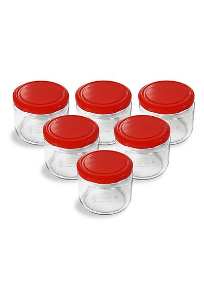 heybecollection 6-Piece Glass Magnolia Jar