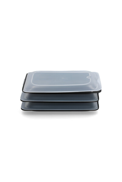 Tatay 3-Piece BPA-Free Food Container Set - Black