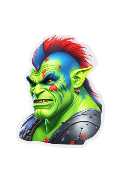 INOVATIX Σετ 8 τεμαχίων, Αυτοκόλλητο Χαρακτήρα Ορκ, INOVATIX®. 6 εκ.