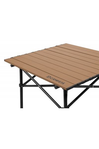 DELPHİN Delphin CAMPSTA folding table, 60x60x60 cm, brown, carrying bag