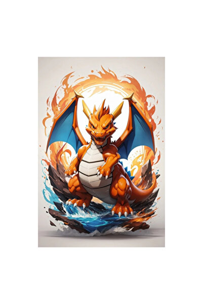 INOVATIX Set de 8 piese, autocolant Pokemon Dragon, INOVATIX®. 6 cm