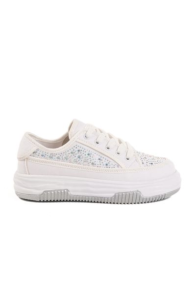 AYAKMOD White Stone Lace-Up Women's Sports Shoes Lady 526 Z