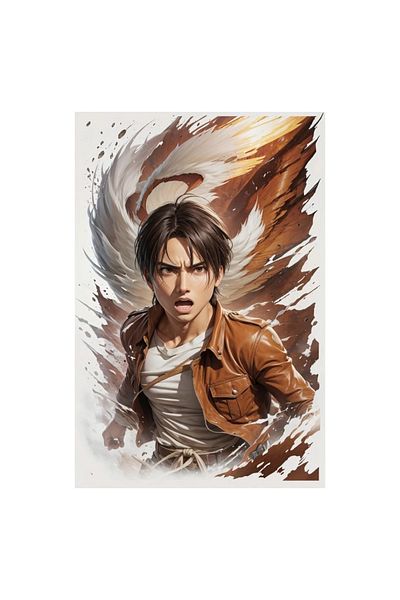INOVATIX Set of 8 pieces, Sticker Eren portrait, INOVATIX®. 6 cm