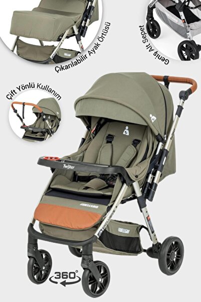 Wellgro Twister Bebek Arabası – Çift Yönlü 2025 Model, Yeşil / Ergonomik & Ko...