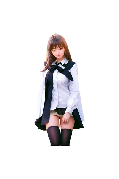 INOVATIX Set de 8 piese, autocolant Fată cu pelerină, INOVATIX®. 6 cm