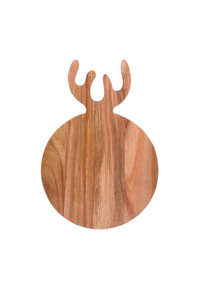 Bien Servi High Quality Deer Horn Detail Cutting Board Brown