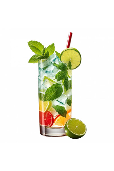 INOVATIX Set de 8 piese, autocolant cocktail Mojito cu lime, INOVATIX®. 6 cm