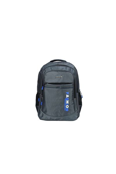 Generic STARGOLD 20-Inch Grey Backpack, 100% Polyester, Durable & Spacious Design with Blue Fashion Print