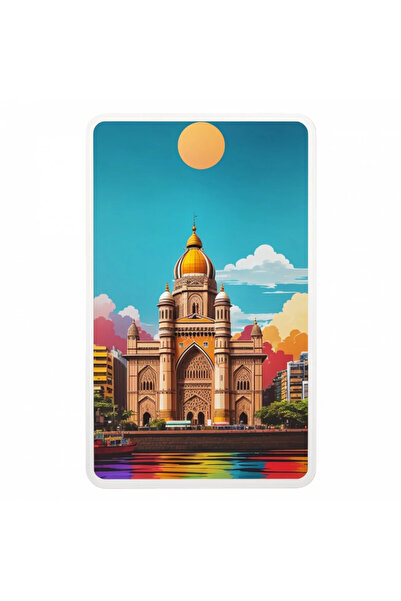 INOVATIX Set de 8 bucăți, autocolant oraș Mumbai, INOVATIX®. 6 cm