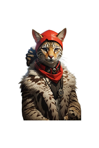 INOVATIX Set de 8 piese, autocolant panteră cu haină, INOVATIX®. 6 cm