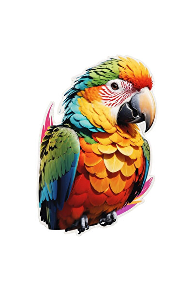 INOVATIX Σετ 8 τεμαχίων, Αυτοκόλλητο Πορτρέτου Παπαγάλου, INOVATIX®. 6 εκ.