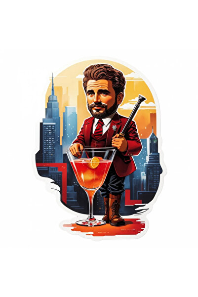 INOVATIX Set of 8 pieces, Sticker Cocktail Rob Roy for suit, INOVATIX®. 6 cm