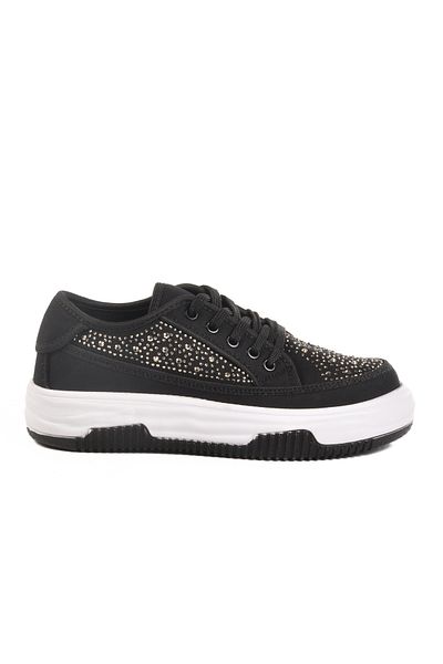 AYAKMOD Black Stone Lace-Up Women's Sports Shoes Lady 526 Z