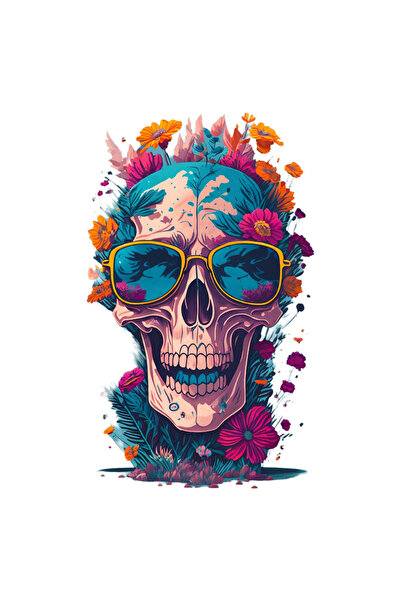 INOVATIX Σετ 8 τεμαχίων, Αυτοκόλλητο Χαμογελαστού Κρανίου, INOVATIX®. 6 εκ.