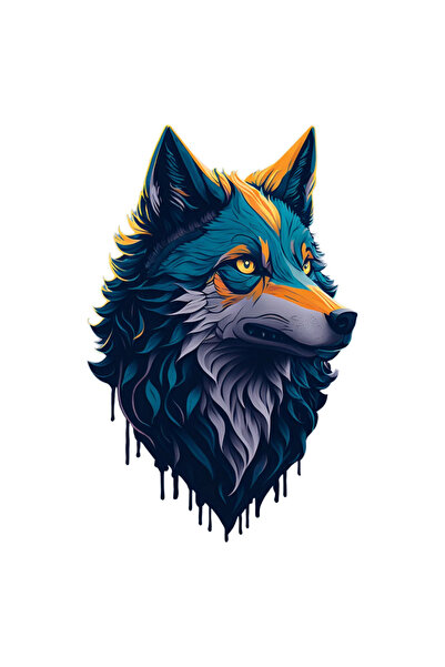 INOVATIX Σετ 8 τεμαχίων, αυτοκόλλητο ζωγραφικής με τον Λύκο, INOVATIX®. 6 εκ.