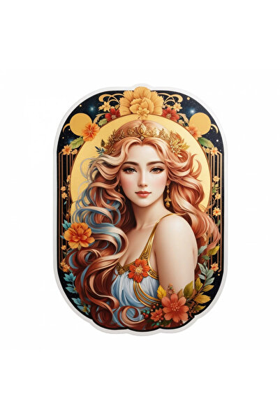 INOVATIX Set de 8 piese, autocolant cu simbolul zodiacal Fecioară, fată, INOV...