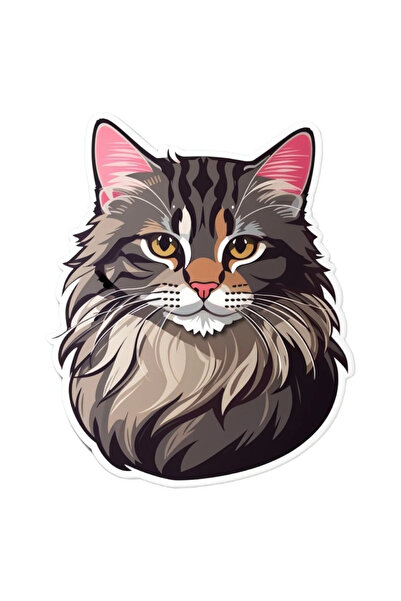 INOVATIX Σετ 8 τεμαχίων, αυτοκόλλητο πορτρέτου γάτας, INOVATIX®. 6 εκ.