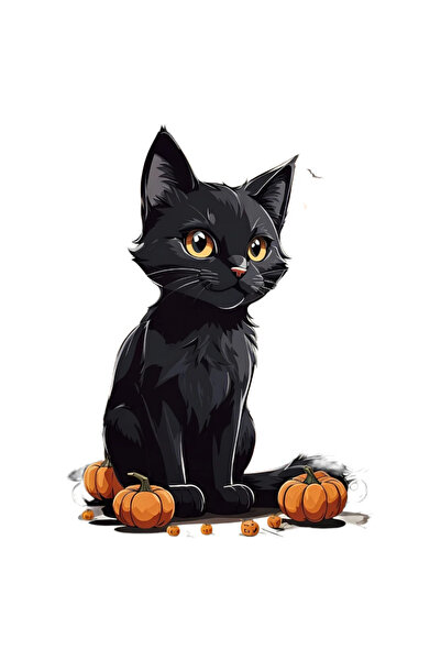 INOVATIX Σετ 8 τεμαχίων, αυτοκόλλητο γατούλας για το Halloween, INOVATIX®. 6 εκ.