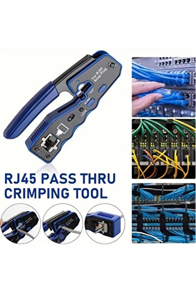 DESFREE RJ45 SIKMA PENSESİ CAT5E CAT6 CAT6A 8P8C MODÜLER KONNEKTÖR