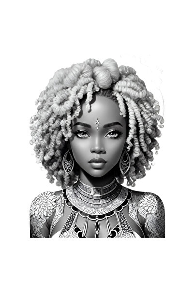 INOVATIX Set de 8 piese, autocolant Fată din Insule, INOVATIX®. 6 cm