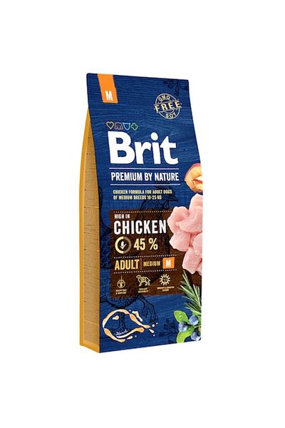 Brit Brit Premium Dry Dog Food, Adult M, 15 Kg