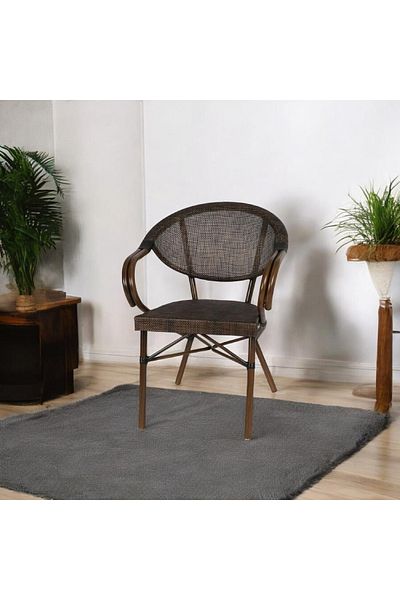 rexa Black rattan single chair 82x60x57 cm