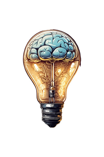 INOVATIX Set de 8 autocolante cu creier iluminat, INOVATIX®. 6 cm