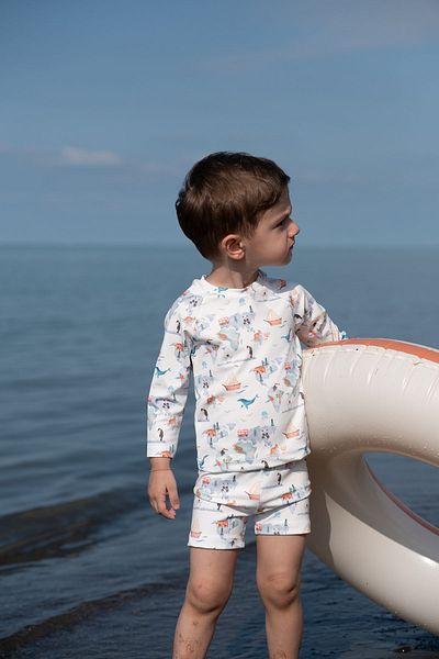 Tuğba Kuğu Uv Protection Long Sleeve Baby Boy Swimsuit