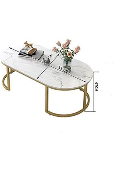Generic Living Room Coffee Tables Bedroom Oval Side Table Small Apartment Home Furniture Center Table