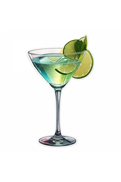 INOVATIX Set de 8 autocolante cocktail cu lime, INOVATIX®. 6 cm