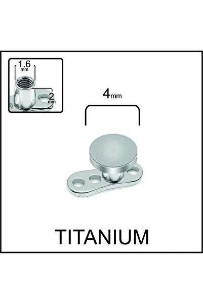 İmgeTattoo Disk 4mm Titanyum Dermal Piercing