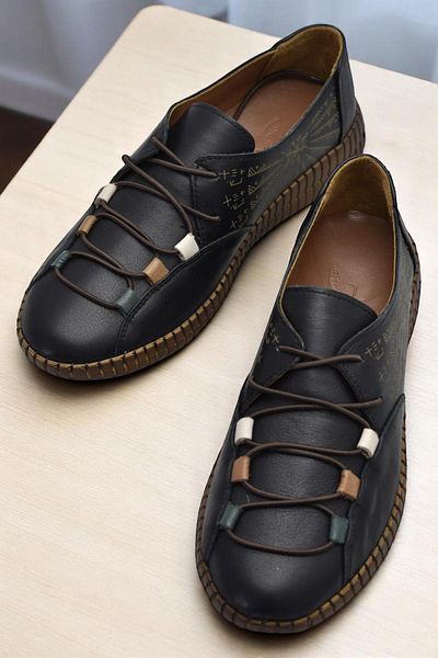 ISPARTALILAR 6000 Full Orthopedic Sole Genuine Leather Women's Casual Shoes