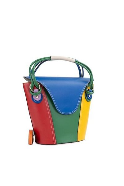 OEM Poseta piele naturala premium, Ozana, multicolor