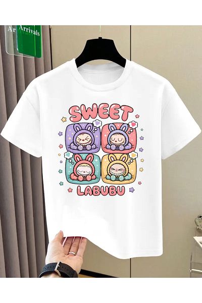 Touz Moda Labubu Kids Design Unisex Oversize T-Shirt