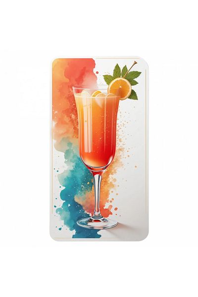 INOVATIX Set of 8 pieces, Cocktail Sticker with oranges, INOVATIX®. 6 cm