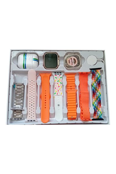 oem home SET Smartwatch i20 ULTRA MAX SUIT, 10 IN 1, Waterproof, UNISEX, 7 straps, Wireless Earphones