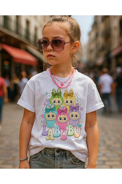 Touz Moda Labubu Kids Design Unisex Oversize T-Shirt
