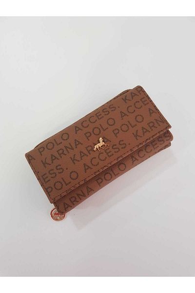 GÜLÇEM butik 7 Compartment Wallet Must Tan