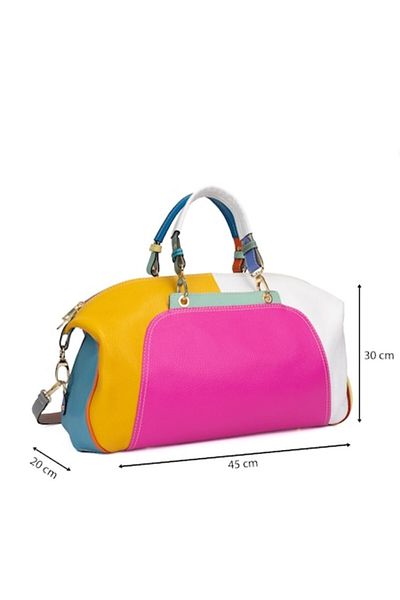 OEM Geantă de mână din piele, 45x20x30cm Premium Ivo, multicoloră
