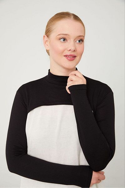 semazen Turtleneck Neck Collar Arm Cuff Black