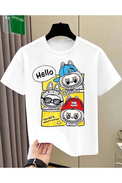Touz Moda Labubu Kids Design Unisex Oversize T-Shirt