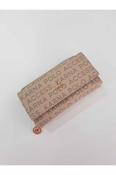 GÜLÇEM butik 7 Compartment Wallet Must Cream