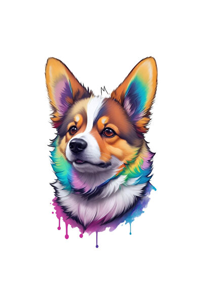 INOVATIX Set de 8 bucăți, autocolant cățeluș curcubeu, INOVATIX®. 6 cm