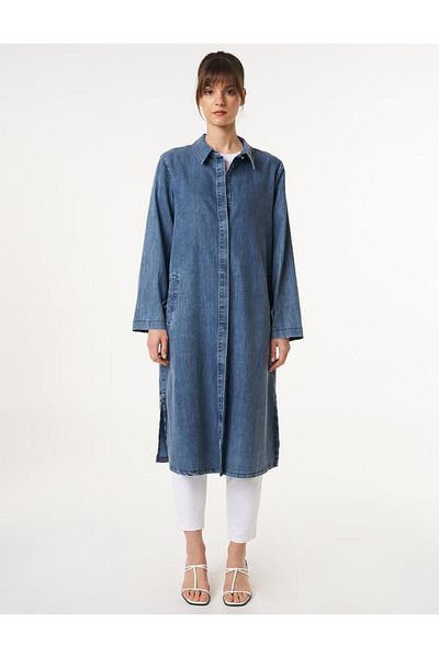 Kayra Patı Hidden Long Lyocell Tunic