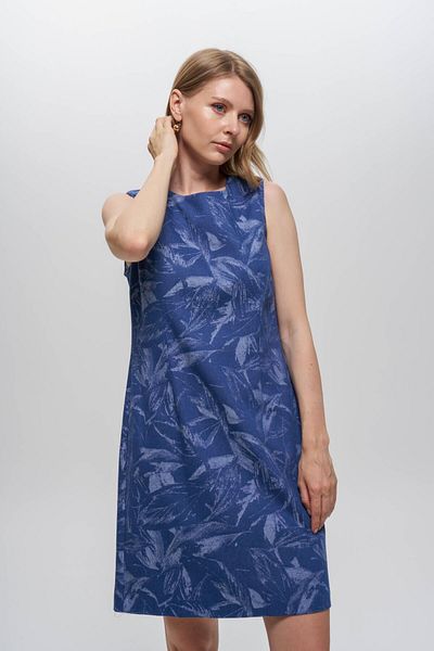 Journey O-Neck-Embroidered Jean, Sleeveless Dress