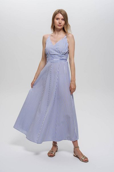 Journey Strappy-Long Striped Dress