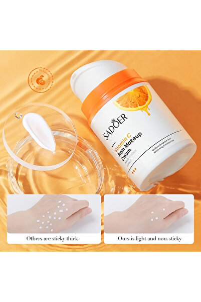 SADOER كريم خافي عيوب بفيتامين سي، مرطب ومفتح، كريم إخفاء العيوب، 50 جرام