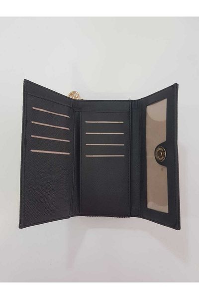 GÜLÇEM butik 7 Compartment Wallet Black with Must Logo