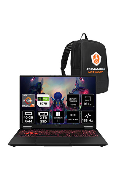 ASUS TUF Gaming A16 R9 8940HX 40GB 2TB SSD RTX5070/8GB 165Hz 16'' 2.5K WQXGA ...